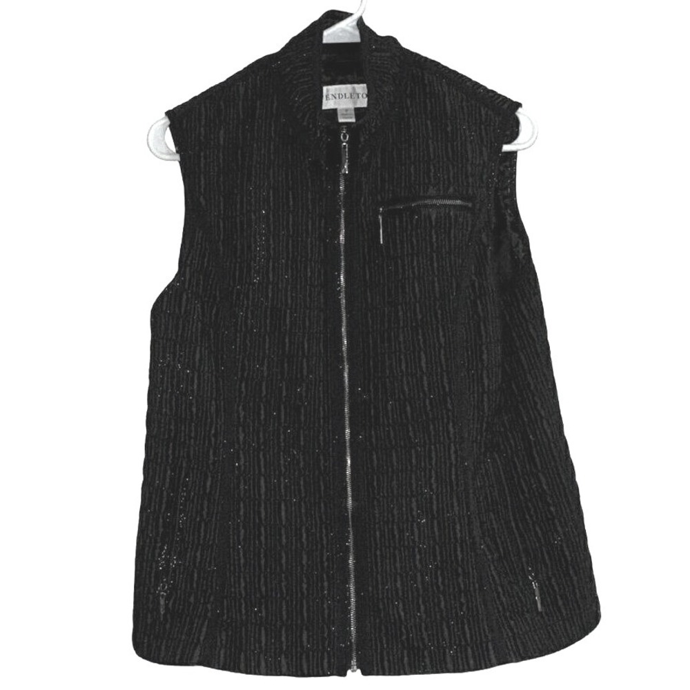 Pendleton Quilted Puffer Vest Sleeveless Brown Outerwear Women's Small Cabincore